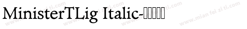 MinisterTLig Italic字体转换